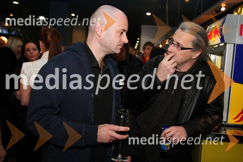 Marcel Štefančič jr. filmski kritik, tv voditelj in publicist in Boštjan Slatenšek, režiserPremiera filma o Tošetu Proeskem