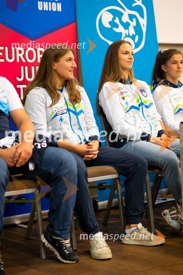 Andreja Leški, judoistka;  Kaja Kajzer, judoistkaNovinarska konferenca Judo zveze Slovenije