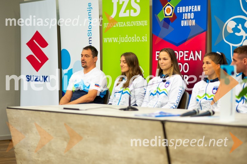  Gregor Brod;  Andreja Leški, judoistka;  Kaja Kajzer, judoistka;  Maruša Štangar, judoistkaNovinarska konferenca Judo zveze Slovenije