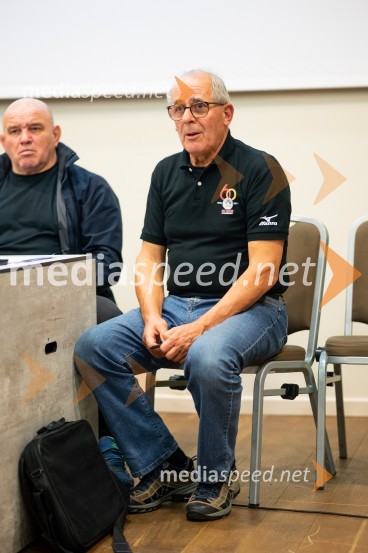  Marjan Fabjan, športni trener; dr.med Franjo Murko, mestni svetnik Novinarska konferenca Judo zveze Slovenije