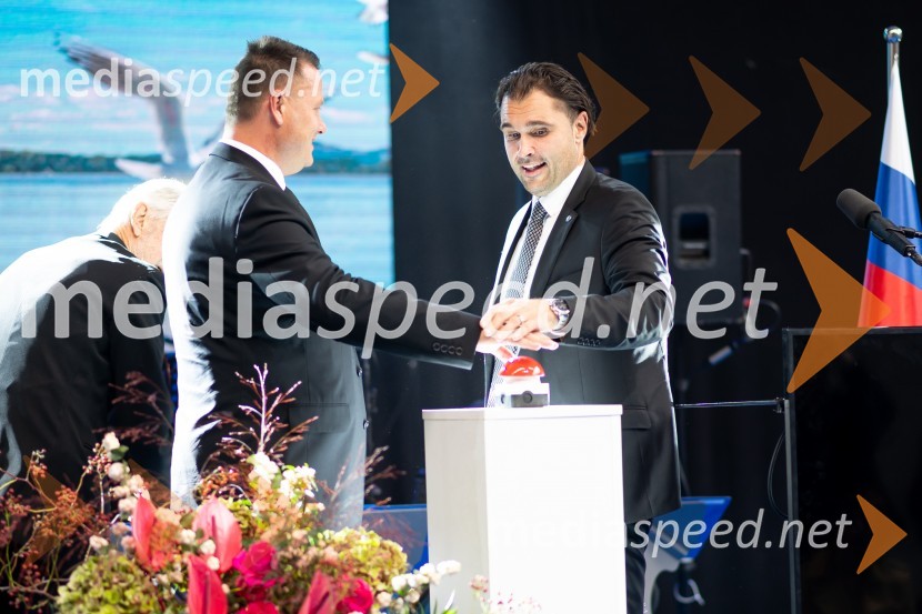 dr. Aleksander Brunčko, generalni direktor, DEM; mag. Damjan Seme, direktor, Dravske elektrarne MariborSlavnostni dogodek ob 70. obletnici družbe Dravske elektrarne Maribor