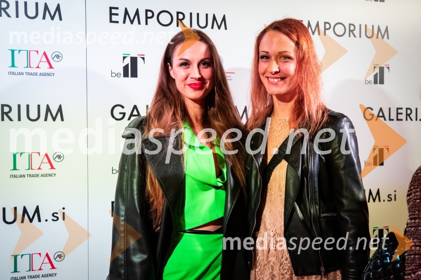  Tara Zupančič, voditeljica;  Alenka GrmekJesenska modna revija Emporium