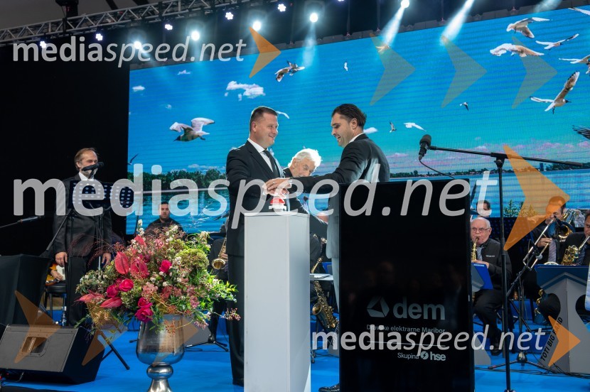 dr. Aleksander Brunčko, generalni direktor, DEM; mag. Damjan Seme, direktor, Dravske elektrarne MariborSlavnostni dogodek ob 70. obletnici družbe Dravske elektrarne Maribor
