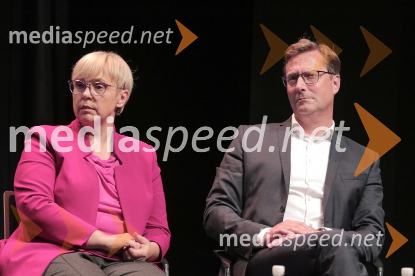  Nataša Pirc Musar, partnerica, direktorica in odvetnica, Pirc Musar odvetniška družba, kandidatka na predsedniških volitvah 2022; dr. Vladimir Prebilič, poslanec SDS, kandidat na predsedniških volitvah 2022Soočenje predsedniških kandidatov v okviru Festivala za tretje življenjsko obdobje