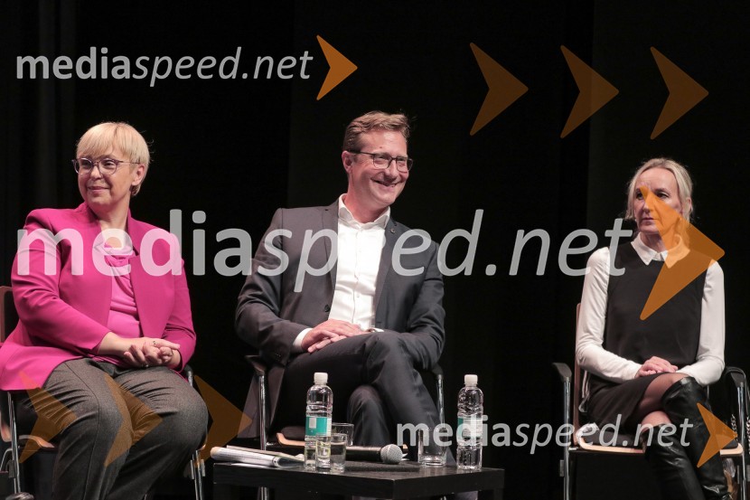  Nataša Pirc Musar, partnerica, direktorica in odvetnica, Pirc Musar odvetniška družba, kandidatka na predsedniških volitvah 2022; dr. Vladimir Prebilič, poslanec SDS, kandidat na predsedniških volitvah 2022;  Sabina Senčar, ginekologinja, kandidatka na predsedniških volitvah 2022Soočenje predsedniških kandidatov v okviru Festivala za tretje življenjsko obdobje