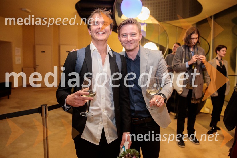  Marko Rengeo, asistent režije;  Jure Rajšp, igralecŽabe, premiera poetične drame