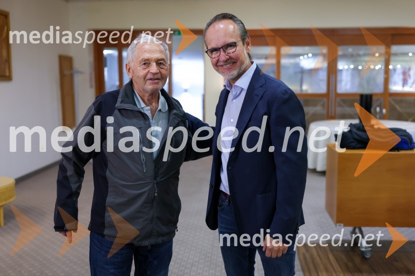  Filip  Gartner, nekdanji smučarski trener;  Alexander Lotschak, Kästle, direktorIlka Štuhec odslej s smučmi Kästle, novinarska konferenca pred sezono