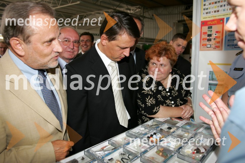 Milan Pogačnik, minister za kmetijstvo, Anton Rop, politik in Marija Pozsonec, nekdanja poslanka madžarske narodne skupnostiSejem Gornja Radgona 2004