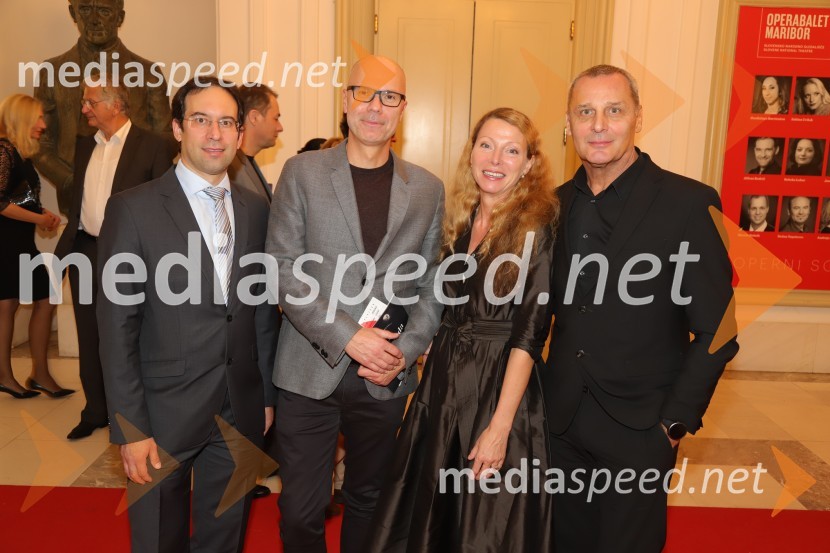  Simon Krečič, umetniški direktor Opere SNG Maribor;  ... ;  Nataša Matjašec Rošker, igralka;  Danilo Rošker, direktor SNG MariborLa Gioconda, premiera opere v SNG Maribor