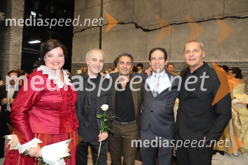  Rebeka Lokar, operna pevka;  Filippo Tonon, režiser;  Valerio Longo, koreograf;  Simon Krečič, umetniški direktor Opere SNG Maribor;  Danilo Rošker, direktor SNG MariborLa Gioconda, premiera opere v SNG Maribor