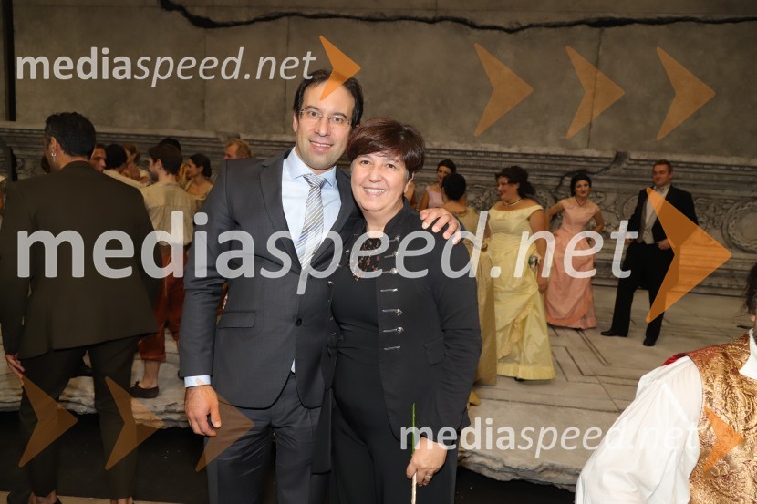  Simon Krečič, umetniški direktor Opere SNG Maribor;  Carla Galleri, kostumografinjaLa Gioconda, premiera opere v SNG Maribor