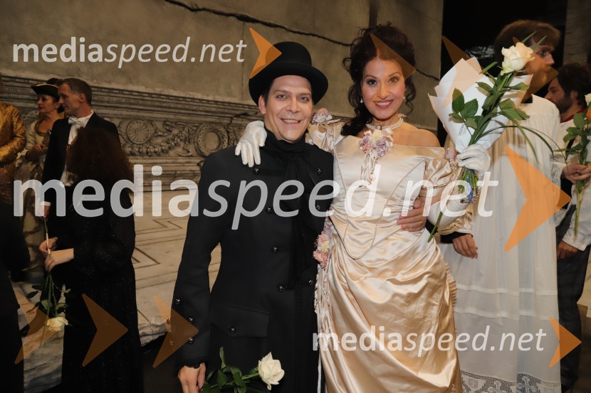  Bogdan  Stopar, operni solist;  Irena  Petkova, operna pevkaLa Gioconda, premiera opere v SNG Maribor