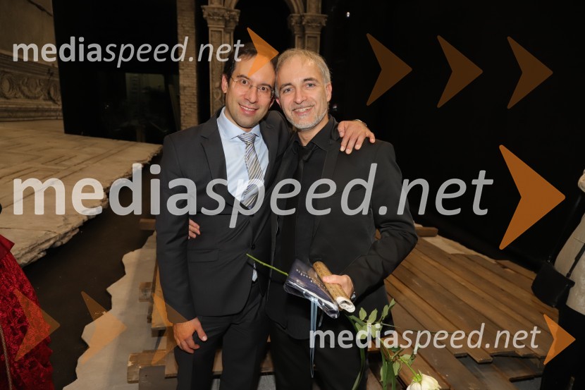  Simon Krečič, umetniški direktor Opere SNG Maribor;  Filippo Tonon, režiserLa Gioconda, premiera opere v SNG Maribor