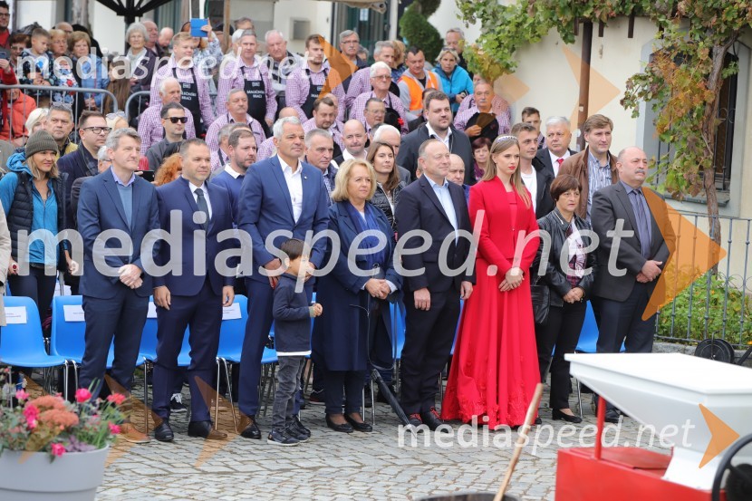  Robert Gorjak, vinska šola Belvin;  Jure Struc, direktor, Zavod za turizem Maribor;  Aleksander Saša Arsenovič, župan, Mestna občina Maribor;  Alenka Iskra, podžupanja Mestne občine Maribor za področje sociale, socialnega podjetništva, kulture in turizma ter društev in nevladnih organizacij;  Stane Kocutar, mestni viničar, skrbnik Stare trte, novinar Radia Maribor, zgodovinar;  Neža Jarc, Mariborska vinska kraljica 2020;  Jožica Kramberger;  Branko Kramberger, dekan, Fakulteta za kmetijstvo in biosistemske vede, Univerza v Mariboru36. svečana trgatev Stare trte, najstarejše trte na svetu
