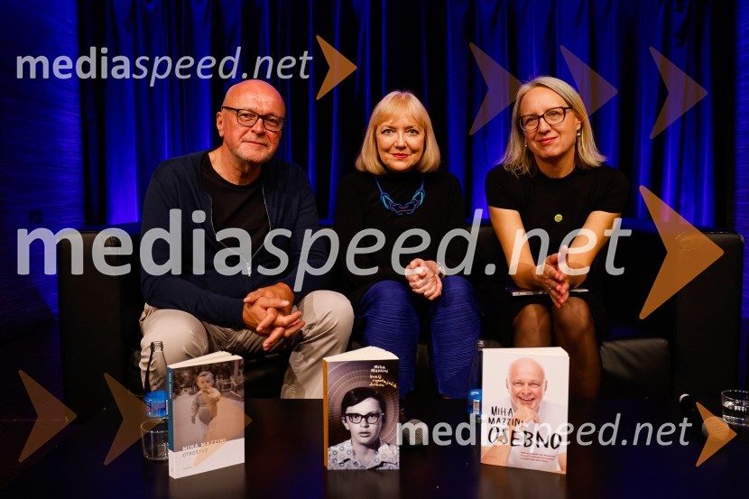  Miha Mazzini, pisatelj, kolumnist, scenarist; dr. Renata Salecl, filozofinja, sociologinja;  Ksenija Horvat,  novinarka in voditeljicaMiha Mazzini: Osebno, predstavitev knjige v Cankarjevem domu