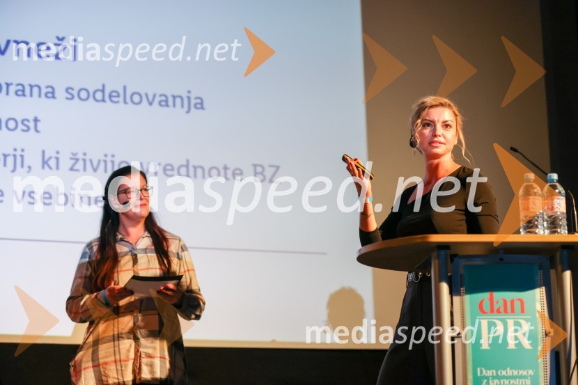  Nina Jakovljević, direktorica, DROM agency;  Špela Kregar, Lidi SlovenijaDanPR, dan odnosov z javnostmi
