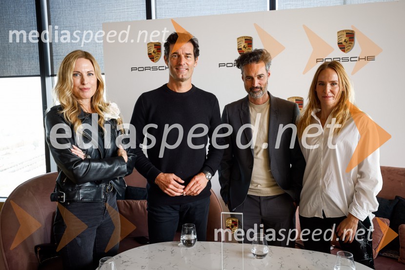  Nika Zupanc, ambasadorka, Porsche;  Mark Webber, nekdanji voznik Formule 1;  Rok Vihar, igralec;  Manca Krnel, Project Dresscode, nekdanja baletna plesalkaMark Webber, nekdanji voznik F1 in Nika Zupanc, slovenska industrijska oblikovalka na novinarski konferenci Wild at Heart