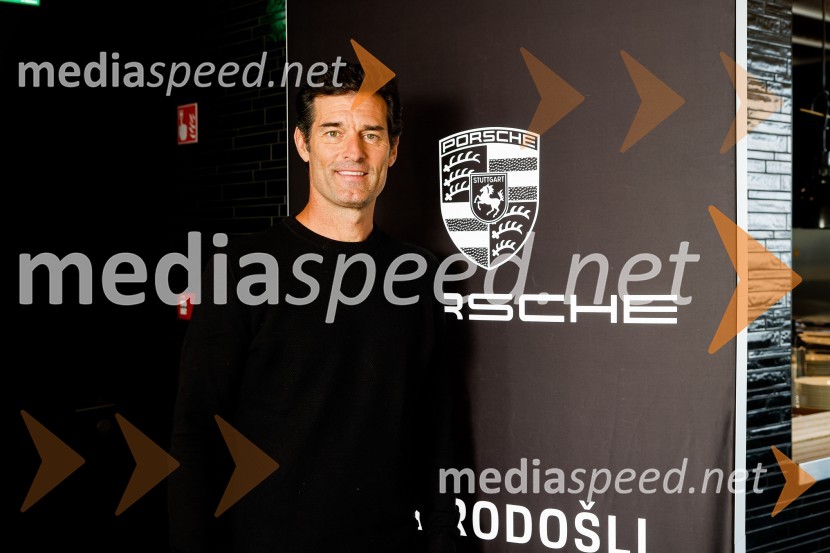  Mark Webber, nekdanji voznik Formule 1Mark Webber, nekdanji voznik F1 in Nika Zupanc, slovenska industrijska oblikovalka na novinarski konferenci Wild at Heart