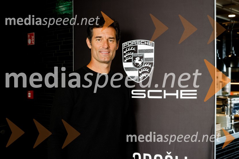  Mark Webber, nekdanji voznik Formule 1Mark Webber, nekdanji voznik F1 in Nika Zupanc, slovenska industrijska oblikovalka na novinarski konferenci Wild at Heart