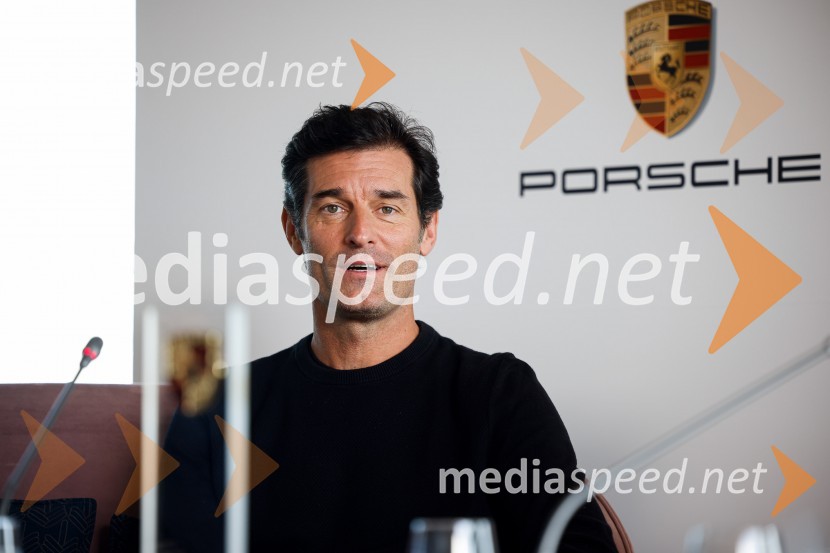  Mark Webber, nekdanji voznik Formule 1Mark Webber, nekdanji voznik F1 in Nika Zupanc, slovenska industrijska oblikovalka na novinarski konferenci Wild at Heart