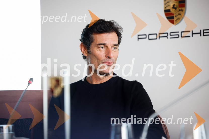  Mark Webber, nekdanji voznik Formule 1Mark Webber, nekdanji voznik F1 in Nika Zupanc, slovenska industrijska oblikovalka na novinarski konferenci Wild at Heart