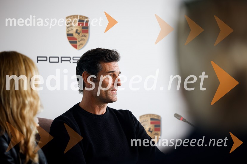  Mark Webber, nekdanji voznik Formule 1Mark Webber, nekdanji voznik F1 in Nika Zupanc, slovenska industrijska oblikovalka na novinarski konferenci Wild at Heart