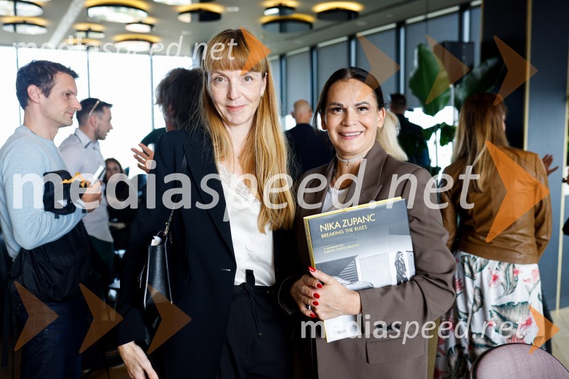  Petra Windschnurer, urednica mode in lepote, Elle;  Pika  Zrim, The50thAvenue, Le Specs SlovenijaMark Webber, nekdanji voznik F1 in Nika Zupanc, slovenska industrijska oblikovalka na novinarski konferenci Wild at Heart