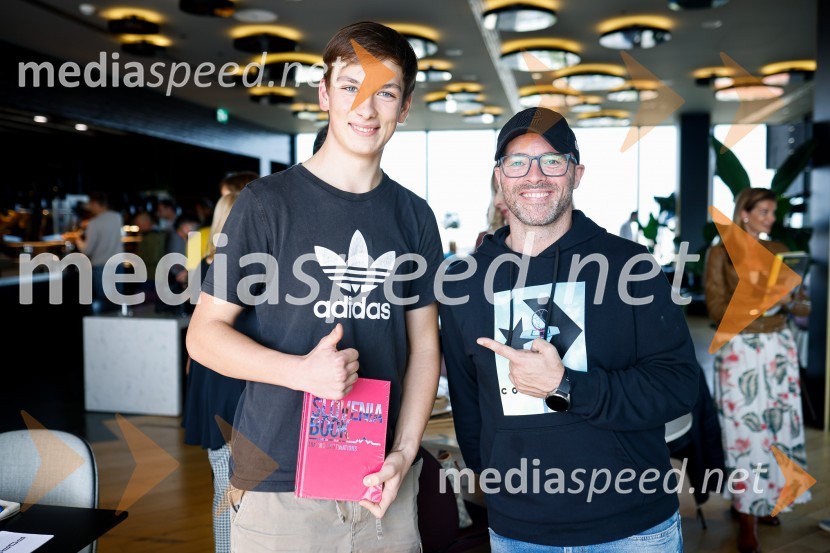  ... ;  Ciril Komotar, vloger Komotar MinutaMark Webber, nekdanji voznik F1 in Nika Zupanc, slovenska industrijska oblikovalka na novinarski konferenci Wild at Heart