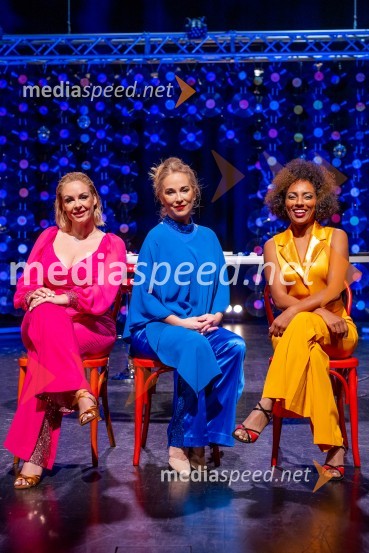  Špela Grošelj, pevka;  Nina Ivanič, igralka;  Irena Yebuah Tiran, operna pevkaVročica V ŽIVO! v Špas teatru