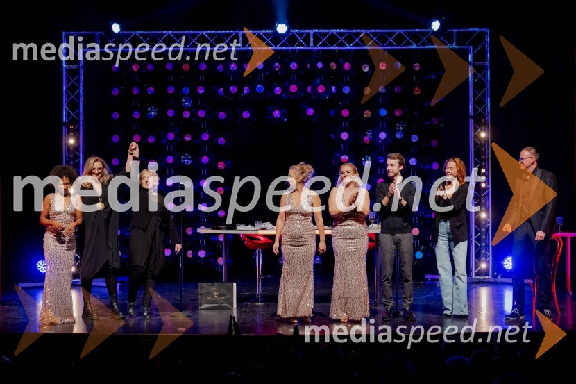  Irena Yebuah Tiran, operna pevka;  Urša Alič, direktorica, Špas teater;  Nina Kleflin, režiserka;  Nina Ivanič, igralka;  Špela Grošelj, pevka;  Žiga Flajnik, kostumograf;  Anja Robida, koreografinja in plesalka;  Rudolf Gas, glasbenikVročica V ŽIVO! v Špas teatru