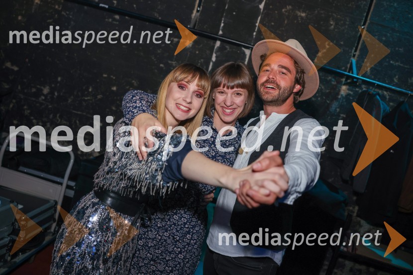  Urša Mihevc, glasbenica, Fed Horses;  Mojca  Zalar, pevka, skupina Čedahuči;  Blaž  Učakar, glasbenik, skupina ČedahučiFrišno Fresh, dan nove slovenske glasbe 2022