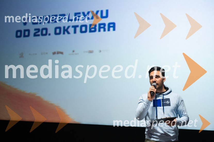  Haris Zulić, radijski voditelj, Radio 1Kung Fu Tačke, premiera filma v Cineplexx Ljubljana