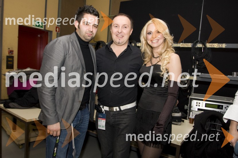 Dejan Bojič, pevec, Frenk Nova, pevec in Natalija Verboten, pevkaEMA 2009, finale