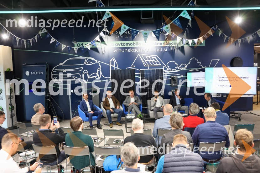 Aleš Nastran, direktor, Amibit;  Miha Levstek, direktor, Etrel;  Roman Burja, direktor, TAB Mežica;  Danilo Ferjančič, generalni direktor Porsche Slovenija d.o.o;  Marko Lukić, lastnik in direktor družbe Lumar IG;  Dušan Lukič, Porsche SlovenijaVrhunska e-mobilnost, konferenca