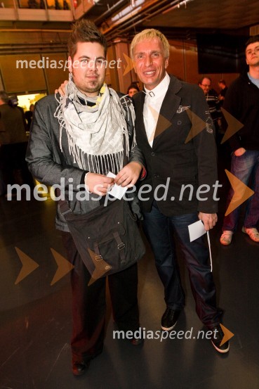 Nejc Simšič, igralec in novinar, in Igor Jelen - Iggy, lastnik plesnega studia IgenEMA 2009, finale