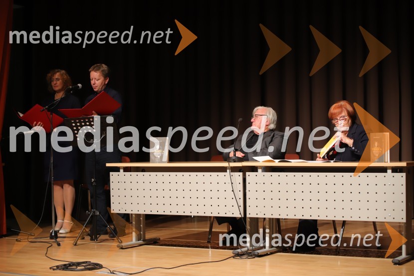  Andreja Senčar, KUD Marice Kerenčič Pesnica;  Matjaž Partlič, KUD Marice Kerenčič Pesnica;  Tone Partljič, pisatelj;  Milena Pivec, direktorica Založbe PivecTone Partljič, predstavitev zbirke kratkih zgodb z naslovom Strnišča