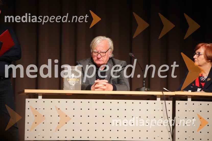  Tone Partljič, pisatelj;  Milena Pivec, direktorica Založbe PivecTone Partljič, predstavitev zbirke kratkih zgodb z naslovom Strnišča