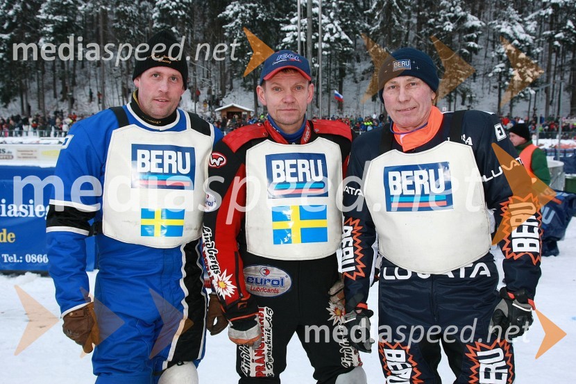 Per-Anders Lindström, Stefan Svensson in Per-Olov Serenius, ekipa ŠvedskeSpeedway na ledu, finale ekipnega svetovnega prvenstva