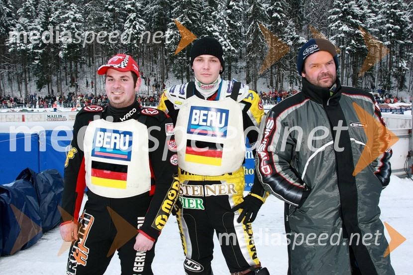 Florian Fürst, Stefan Pletschacher in Günter Bauer, ekipa NemčijeSpeedway na ledu, finale ekipnega svetovnega prvenstva
