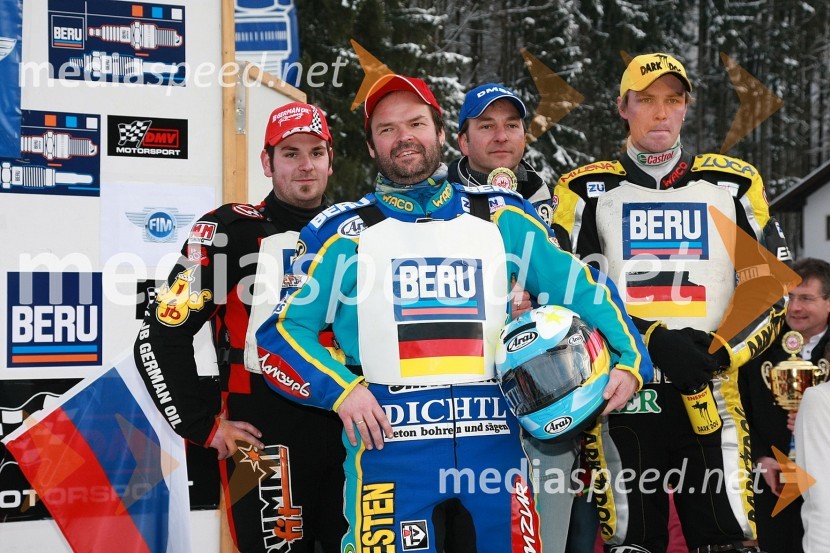 Florian Fürst, Günter Bauer, Jürgen Liebmann, šef ekipe in Stefan Pletschacher, ekipa NemčijeSpeedway na ledu, finale ekipnega svetovnega prvenstva