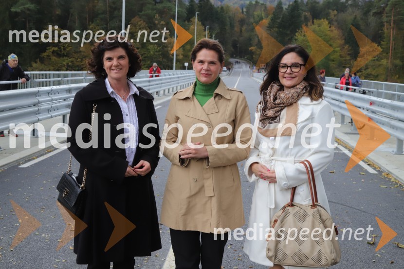  Vlasta Krmelj, županja, Občina Selnica ob Dravi; mag. Alenka Bratušek, državna sekretarka, pristojna za področje prometa;  Urška  Repolusk, županja občine RušeSlavnostno odprtje mostu med Rušami in Selnico ob Dravi