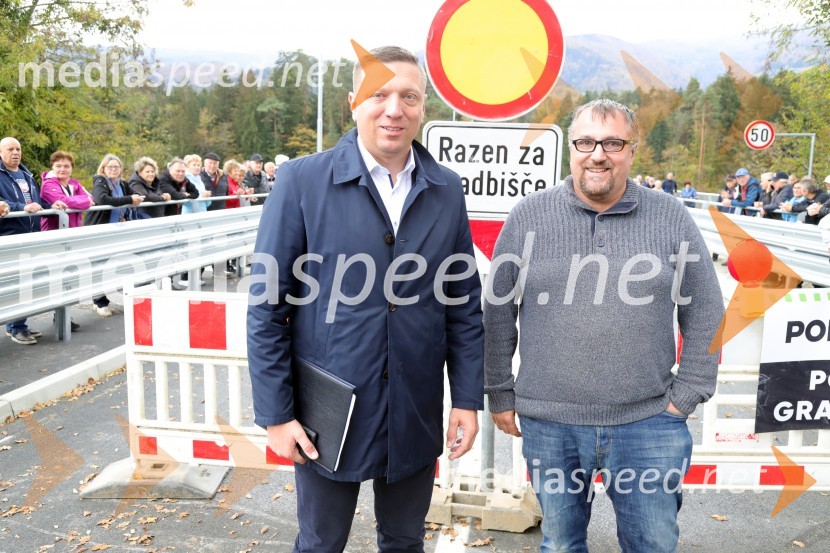 mag. Andrej Rajh, poslanec DZ;  Igor Jurišič, mestni svetnik MOM, Stranka mladih - Zeleni EvropeSlavnostno odprtje mostu med Rušami in Selnico ob Dravi