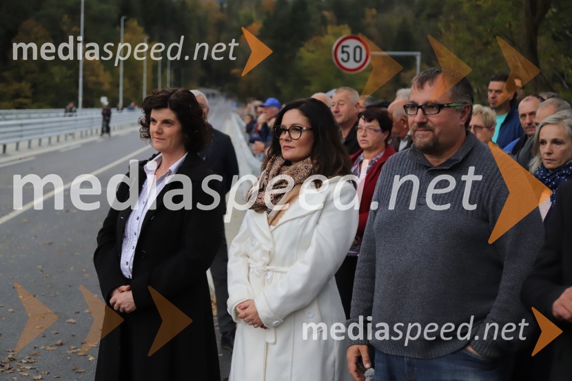  Vlasta Krmelj, županja, Občina Selnica ob Dravi;  Urška  Repolusk, županja občine Ruše;  Igor Jurišič, mestni svetnik MOM, Stranka mladih - Zeleni EvropeSlavnostno odprtje mostu med Rušami in Selnico ob Dravi