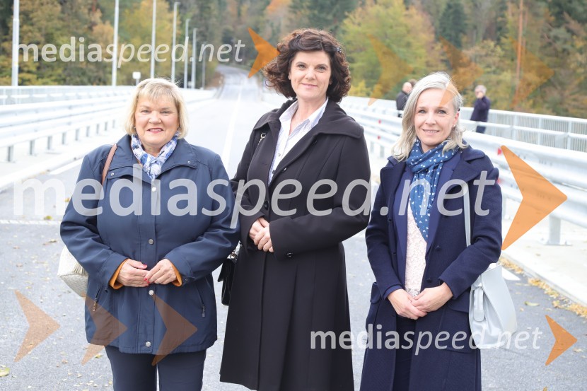  Bernarda Mandres;  Vlasta Krmelj, županja, Občina Selnica ob Dravi; mag. Mojca GregoričSlavnostno odprtje mostu med Rušami in Selnico ob Dravi