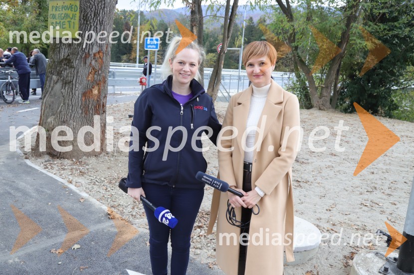  ... ;  Franja  Pižmoht Potisk, novinarkaSlavnostno odprtje mostu med Rušami in Selnico ob Dravi