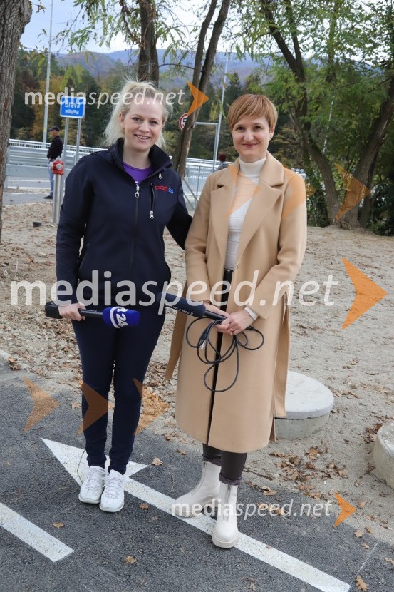  ... ;  Franja  Pižmoht Potisk, novinarkaSlavnostno odprtje mostu med Rušami in Selnico ob Dravi