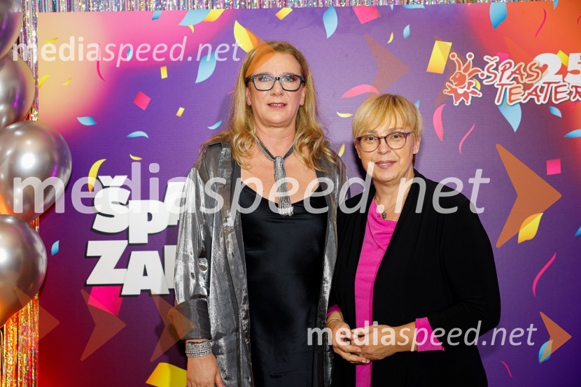  Urša Alič, direktorica, Špas teater;  Nataša Pirc Musar, partnerica, direktorica in odvetnica, Pirc Musar odvetniška družba, kandidatka na predsedniških volitvah 2022Jubilejnih 25 let Špas teatra obeležili s premiero komedije Boeing Boeing