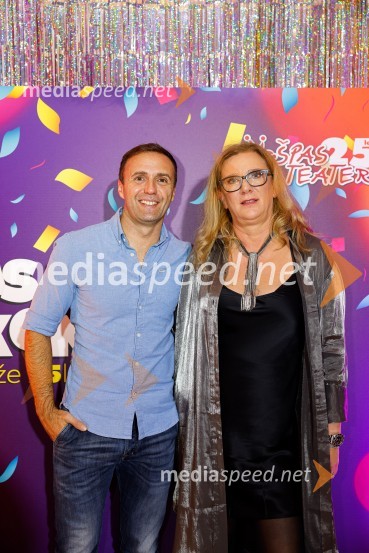  Ranko Babić, stand up komik;  Urša Alič, direktorica, Špas teaterJubilejnih 25 let Špas teatra obeležili s premiero komedije Boeing Boeing