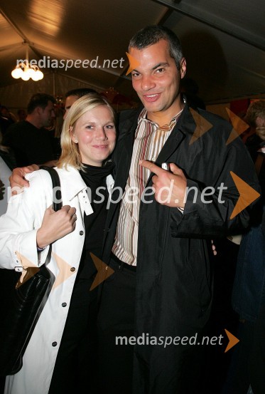 Saša Arsenovič, direktor podjetja S.Oliver SLO z ženo NinoRadio center, koncert  2004