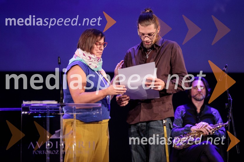  Ana Šturm, filmska kritičarka;  Miha Vipotnik, režiser25. festival slovenskega filma, zaključek festivala v Portorožu
